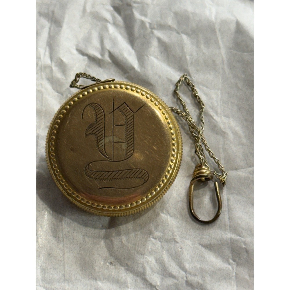 Antique 1903 Ketcham & McDougall Retractable Eyeglass Holder Pin Brooch "U"/"V"